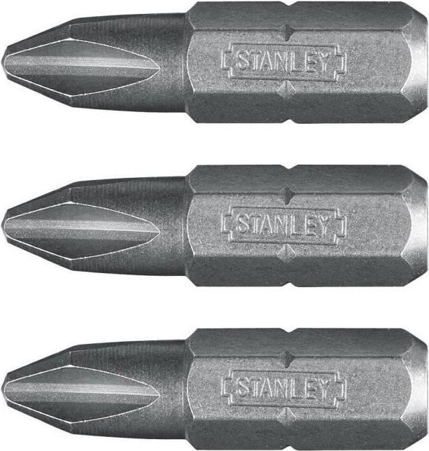 Actual product image Stanley 0-68-946 1/4" bits Phillips no. 2 (Cross Phillips PH)