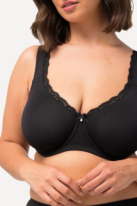 Actual product image Ulla Popken Lace Trim Underwire Bra (Single pack, 85 D)