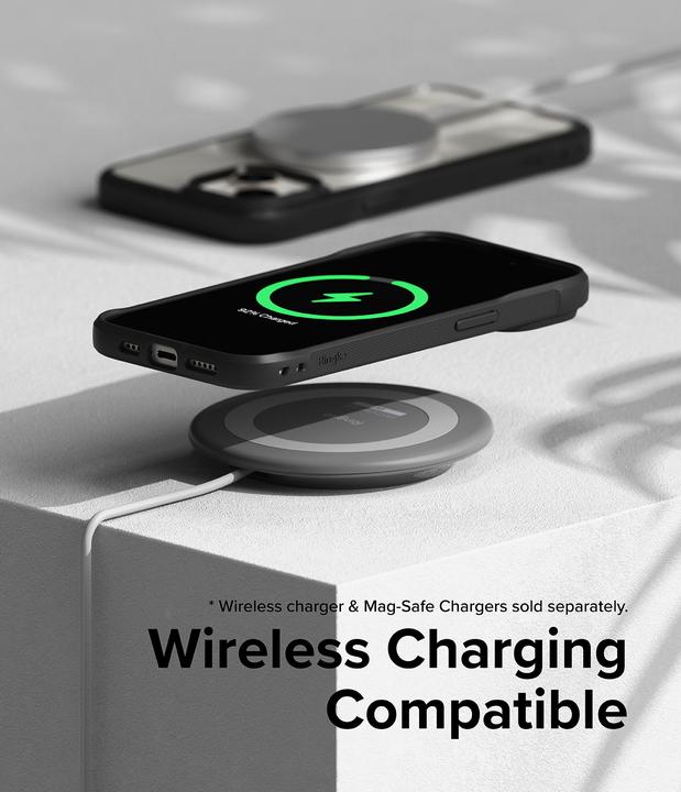 Actual product image Ringke iPhone 15 Plus Case Fusion Bold Clear/ Black (Apple iPhone 15 Plus)