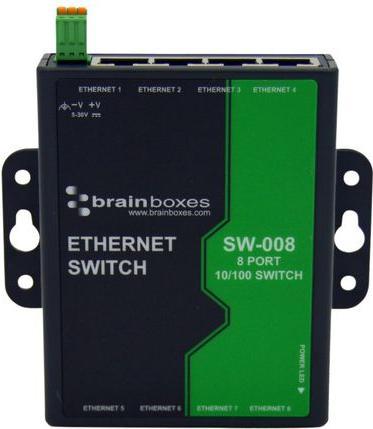 Actual product image Brainboxes 8 Port Unmanaged Ethernet (8 ports)