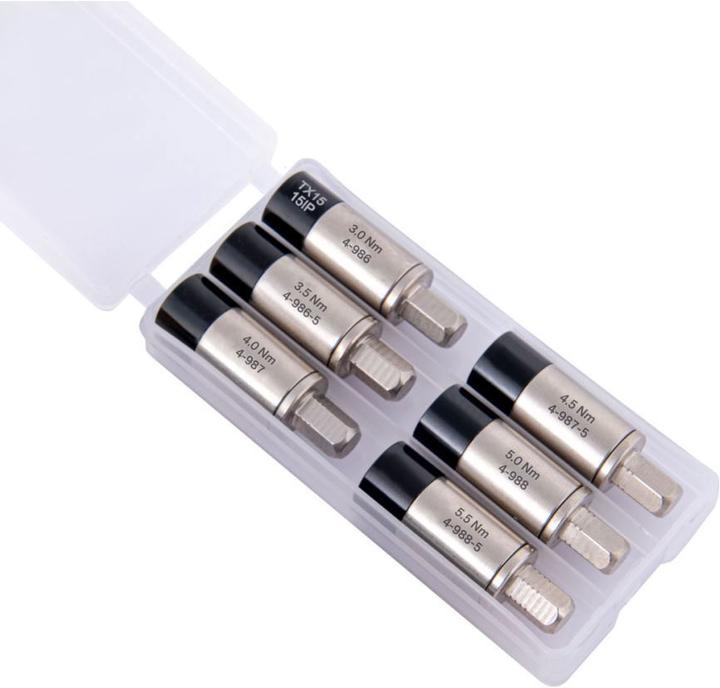 Bernstein Drehmoment-Adapter Satz 6-tlg 3.0-5.5Nm für 1/4 Zoll Innen+/Aussenaufnahme (1/4", 3 - 5.50 Nm)
