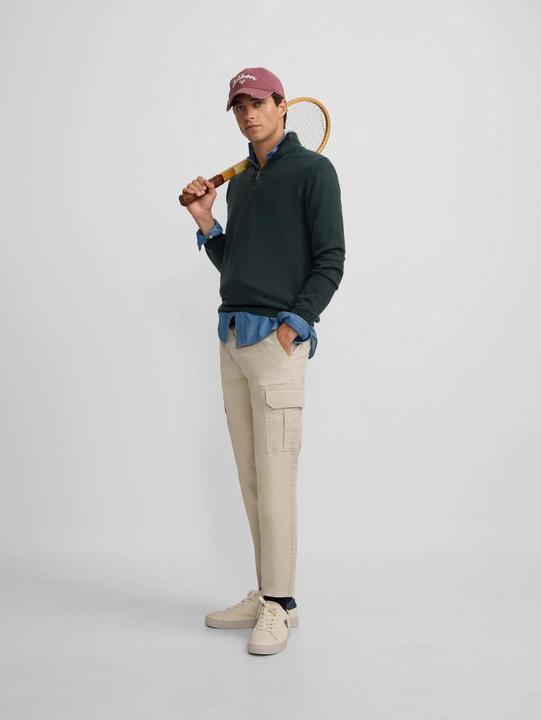 Image du produit Silbon Pull col montant 1/4 zip en laine mélangée (S)