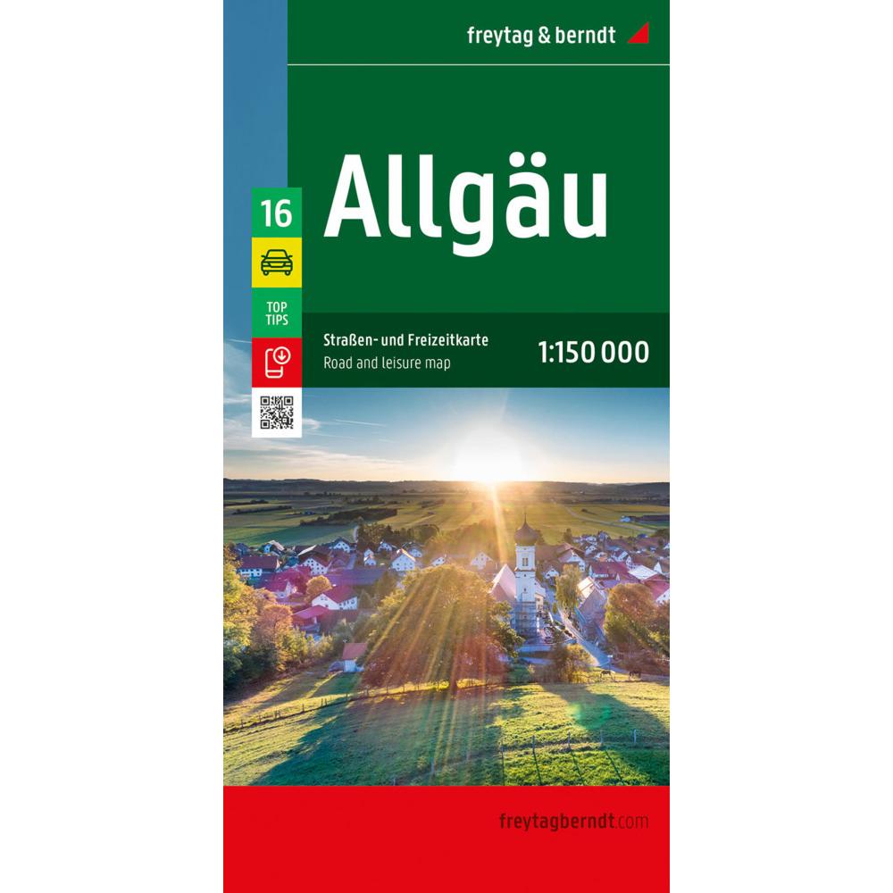 Allgäu, Strassen- und Freizeitkarte 1:150.000, freytag & berndt, Landkarte