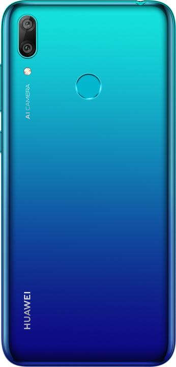 Actual product image Huawei Y7 2019 aurora blue (32 GB, Aurora Blue, 6.26", Hybrid Dual SIM, 4G)