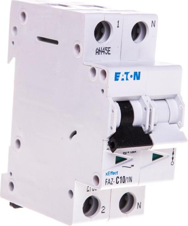 Produktbild Eaton MCB, 10A, C-type, 1Pole+N, 15kA