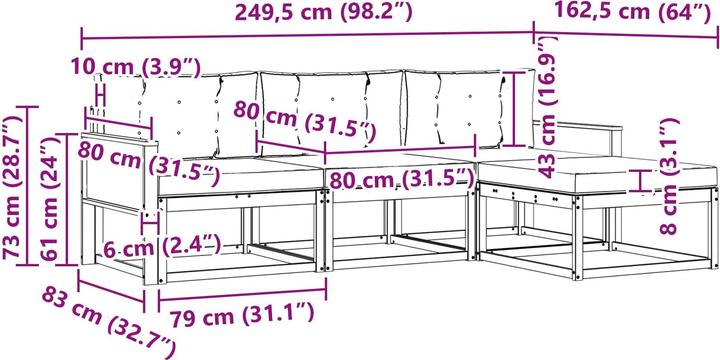 Produktbild vidaXL Outdoor-Sofa