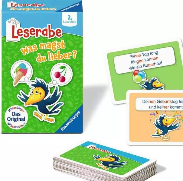 Immagine prodotto Ravensburger 23497 - Lesabe - Cosa preferisci? - Gioco di carte per imparare a leggere divertendosi - 2a (Tedesco)