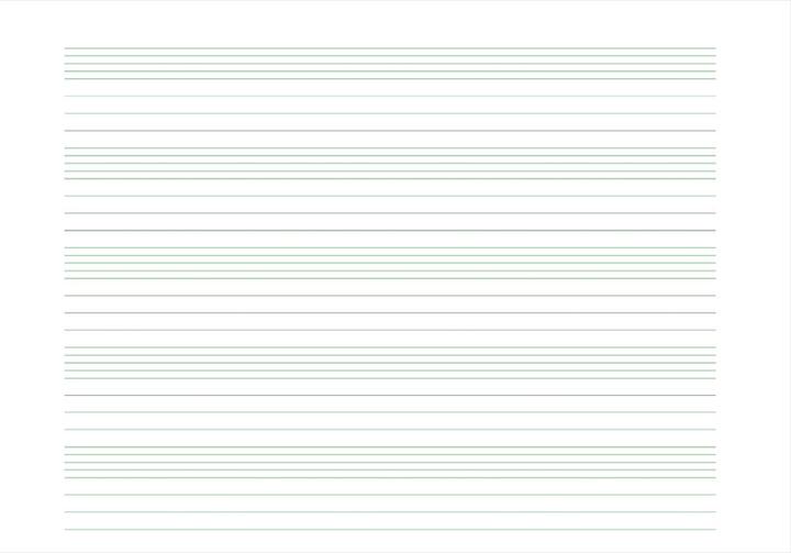 Image du produit NoName Cahier de notes de musique (A5, De part et d'autre, À rayures, Couverture rigide)