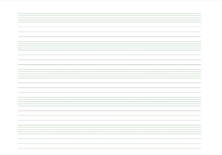 Produktbild NoName Musiknotenheft (A5, Quer, Liniert, Harter Einband)