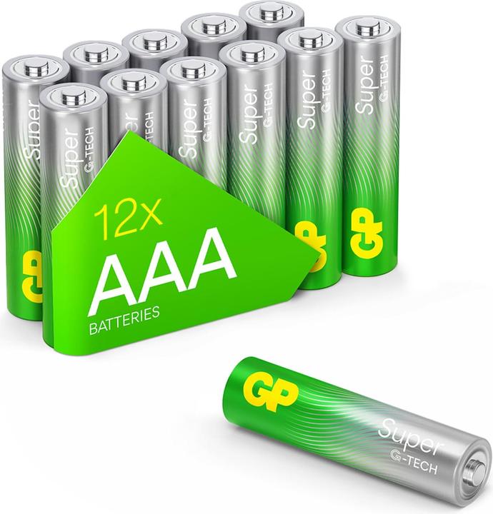 GP Batteries 1x12 GP Super Alkaline 1,5V AAA Micro LR03 Neu 03024AETA-S12 (12 Stk., AAA)