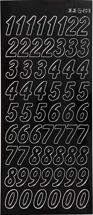 Produktbild Creativ Company Aufkleber grosse Zahlen schwarz, 1 Blatt