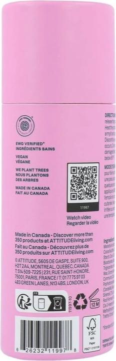 Actual product image Attitude - Natural solid deodorant Super Leaves white tea leaves 85 g (Stick, 85 g)