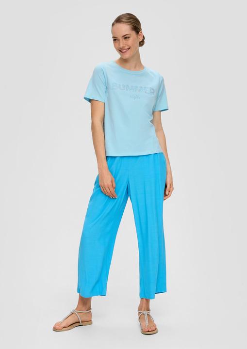 Produktbild S.Oliver T-Shirt T-Shirt aus Baumwollstretch mit Paillettenstickerei (48)