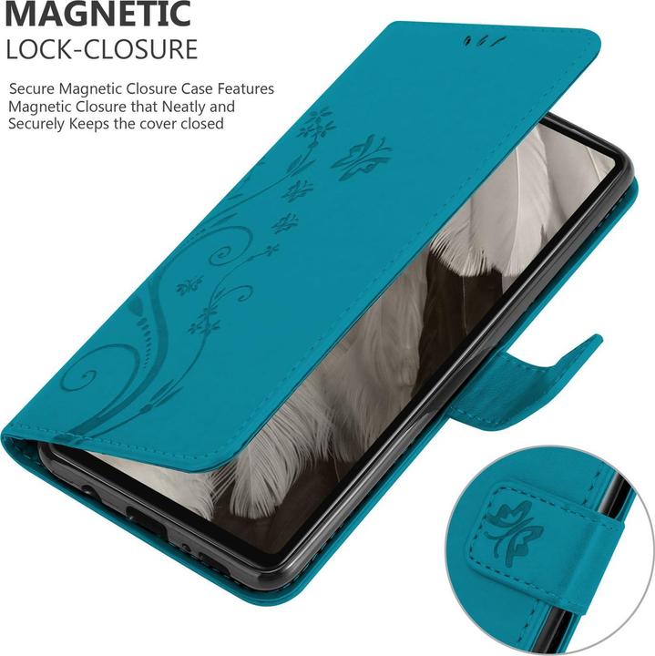 Actual product image Cadorabo Case for Google Pixel 7A Flower Book (Google Pixel 7a)