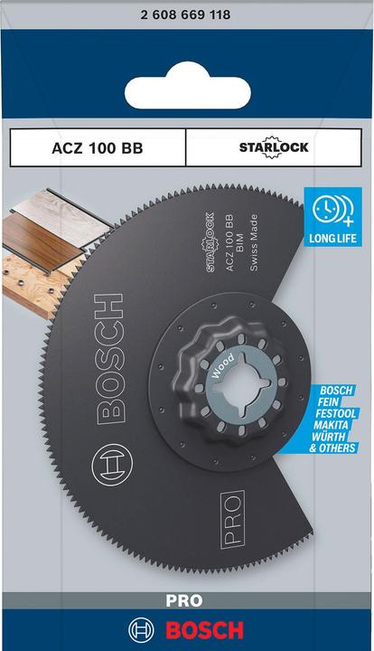 Immagine prodotto Bosch Professional Zubehör PRO ACZ 100 BB lama per utensili multifunzione, 100 mm