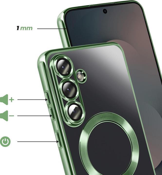 Produktbild Avizar MagSafe Hülle Galaxy S25 FE weich chrom (Samsung Galaxy S25 FE)