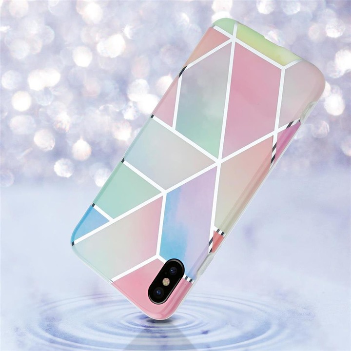 Produktbild Cadorabo IMD TPU Bunter Marmor Cover (Apple iPhone X)