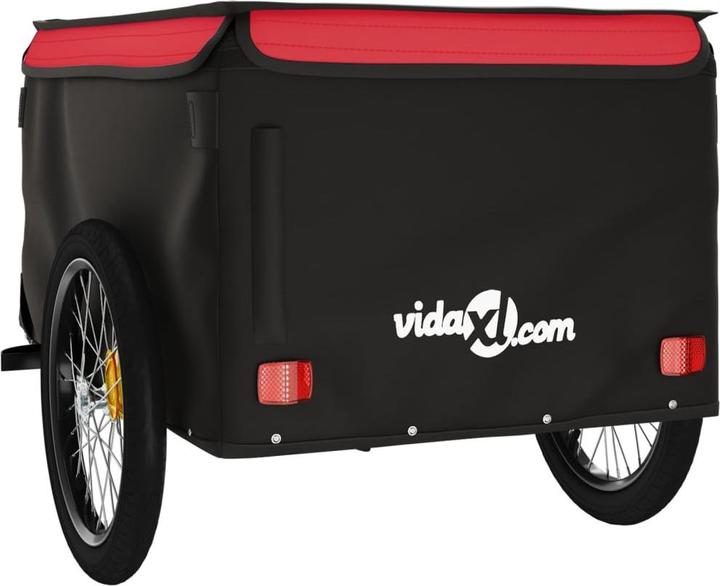 Image du produit VidaXL Lastenanhänger Schwarz und Rot 45 kg Eisen, Farbe