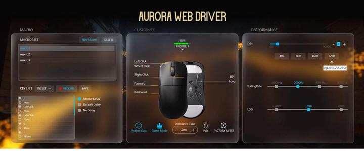 Actual product image Lamzu Inca Wireless Gaming Maus - schwarz (Cable, Wireless)