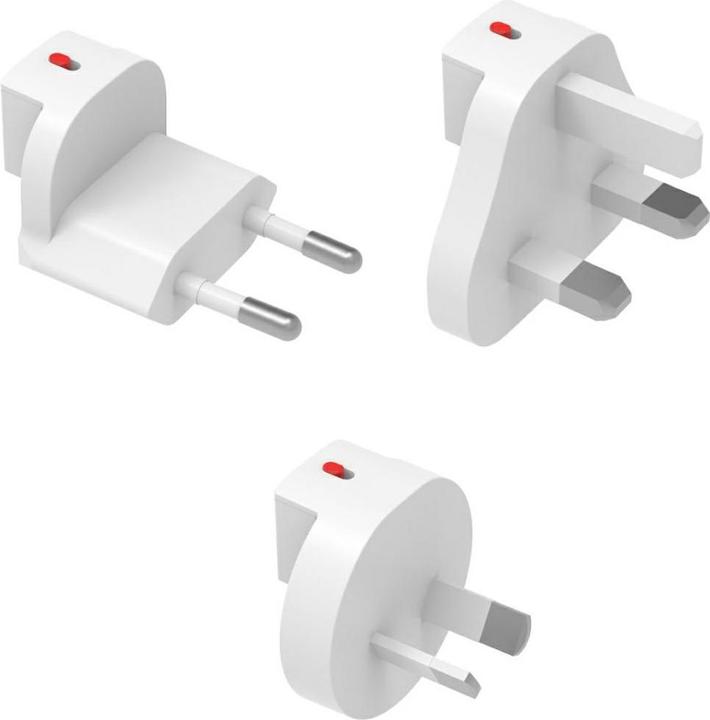 Produktbild 4smarts Travel Adapter Worldplug for GaN Flex, Hybrid Charger 6in1, FlatPlug Slim (UK, EU, AU) 3 pcs (3 Ports)
