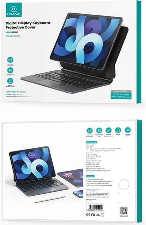 Produktbild Usams Etui ochronne z klawiaturą iPad Pro 11" czarny/black Miaoke Series IPP109MG01 (US-BH875) (US)