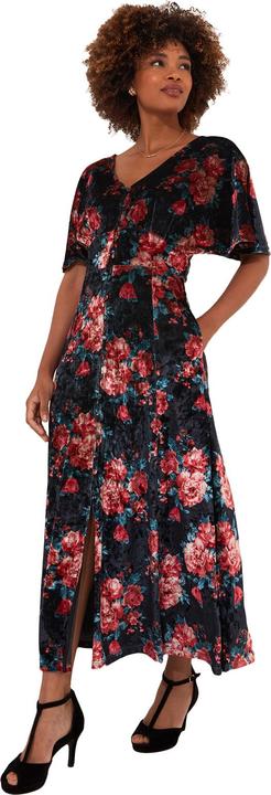 Image du produit Joe Browns PETITE Rose Robe florale taille basse en velours (40)
