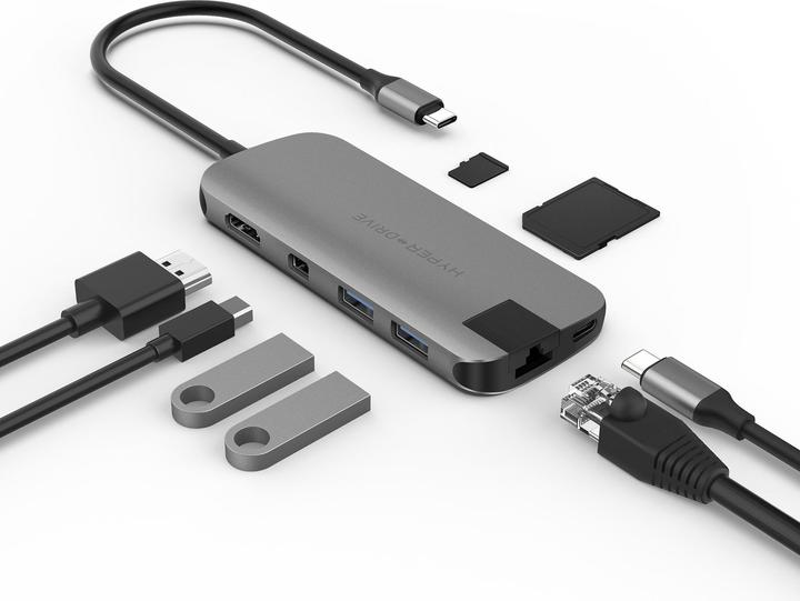 Immagine prodotto Hyper HyperDrive Slim (USB-C, 8 porte)