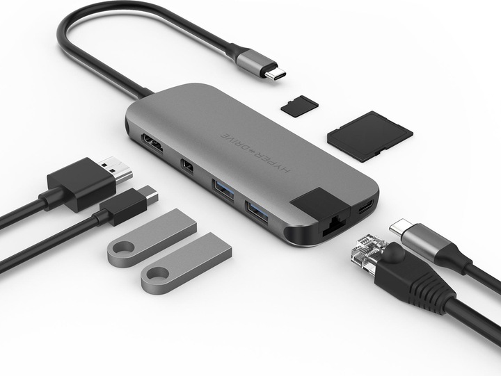 Actual product image Hyper HyperDrive Slim (USB-C, 8 Ports)