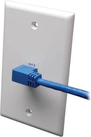 Produktbild Eaton Right-Angle Cat6 Gigabit Molded UTP Ethernet Cable RJ45 Right-Angle M to RJ45m Blue (CAT6, 1.52 m)
