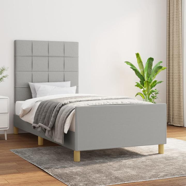 Produktbild vidaXL Bettgestell mit Kopfteil (90 x 190 cm)