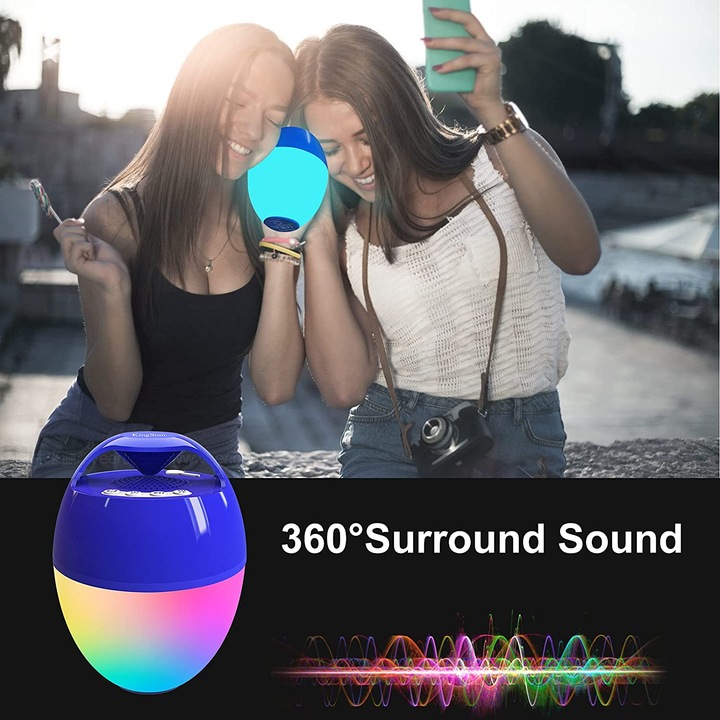 Actual product image KingSom Floating Bluetooth Speaker, Blue