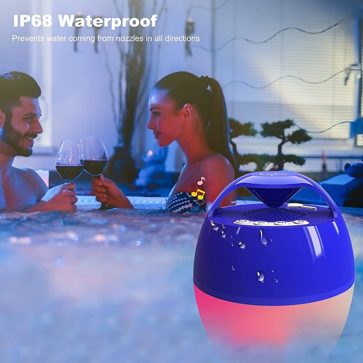 Actual product image KingSom Floating Bluetooth Speaker, Blue