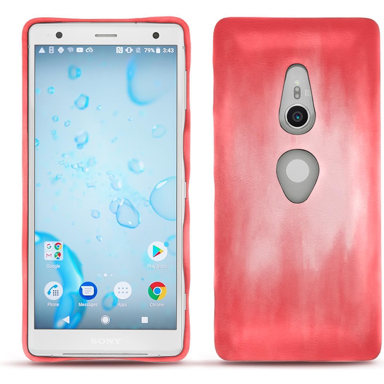Thumbnail - Noreve Lederschutzhülle (Sony Xperia XZ2), Smartphone Hülle, Rosa