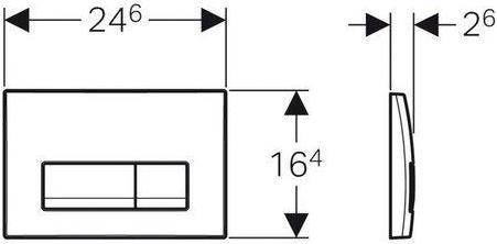 Produktbild Geberit Delta 51 drain plate WC drain plate chrome matt (115.105.46.1)