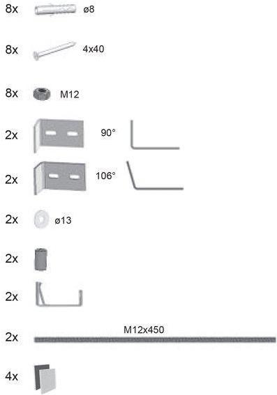 Ravak Trim plate mounting kit, Avocado