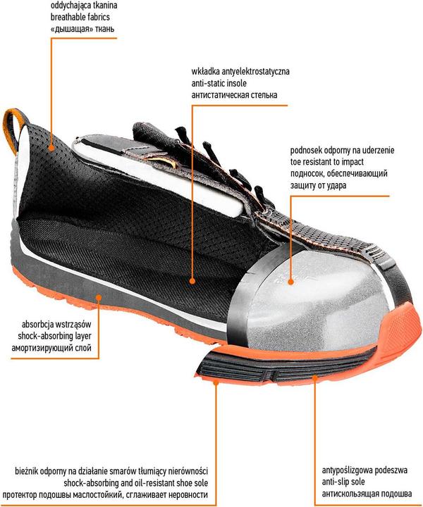 Produktbild Neo Tools Work shoes with steel handkerchief, size 43 (82-094) (S1, 43)