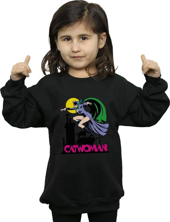 Produktbild Catwoman Text Logo Sweatshirt Mädchen (140, 146)