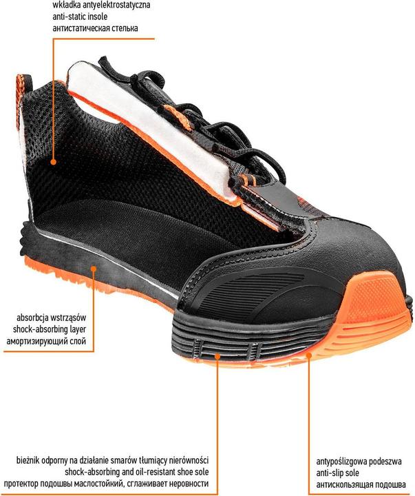 Actual product image Neo Tools Professional low shoes O1 without metal, size 43 (82-704) (O1, 43)
