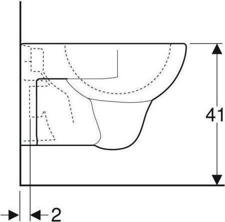 Produktbild Geberit Wand-Tiefspül-WC RENOVA mit Spülrand pergamon