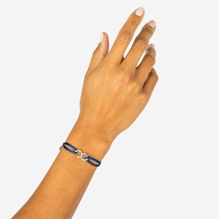 Immagine prodotto Buddha to Buddha Armband Kordel Chain XS Silber Kobaltblau (27 cm, Nylon, Argento 925)