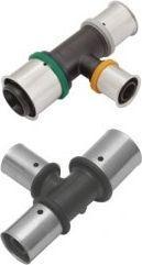Produktbild Kan therm tee with pressed ring 32x26x32 PPSU press (1009 260 129)