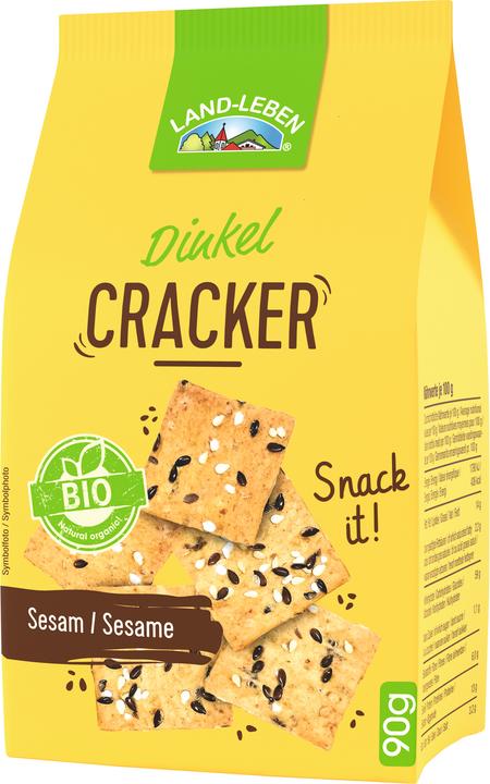 Actual product image Land-Leben LL Bio Dinkel Cracker Sesam 90g (98 g)