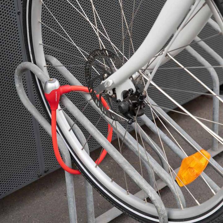 Immagine prodotto Dunlop - Spiral-Fahrradschloss mit Schlüssel 65 cm (Rot) (65 cm)