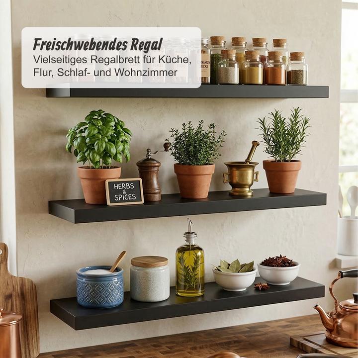 Actual product image Relaxdays 3x wall shelf (80 x 23 x 4 cm)