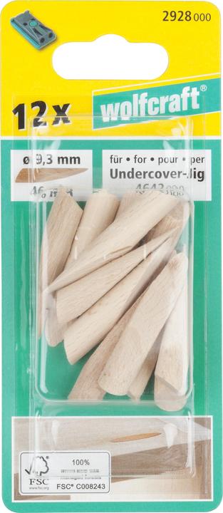 Actual product image wolfcraft wolfcraft 12 Schraubloch-Abdeckungen Ø9,3x46mm (12 pcs.)