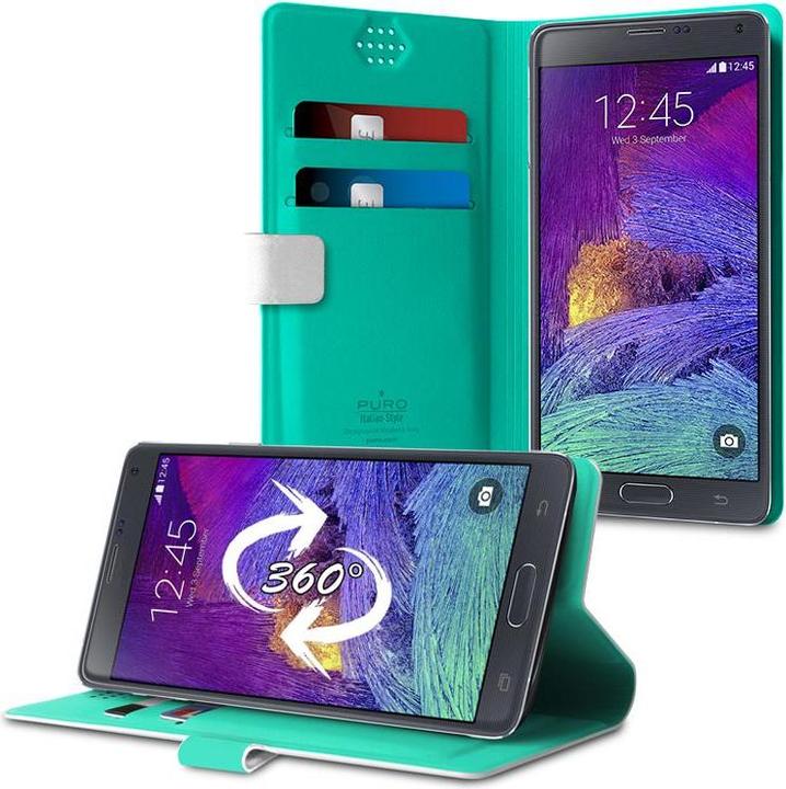 Actual product image Puro Uniwallet Bi-Color - Universal 360 ° swivel case with card slots, dydis XXL (balta) (Universal)