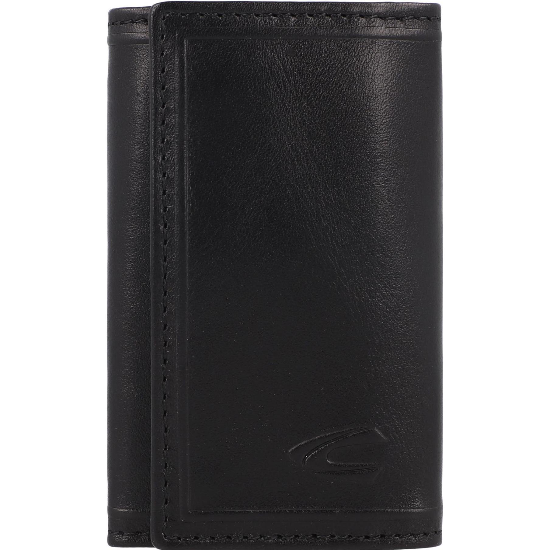 Camel Active, Herren, Portemonnaie, Wood Schlüsseletui Leder 6.5 cm, Schwarz