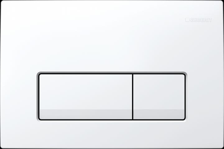 Produktbild Geberit Toilet flush plate Delta 51 white (115.105.11.1)