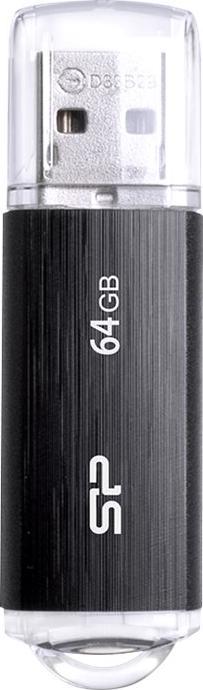 Actual product image Silicon Power USB flash drive 64GB USB2.0 U02 Plastic Black (64 GB, USB-A)