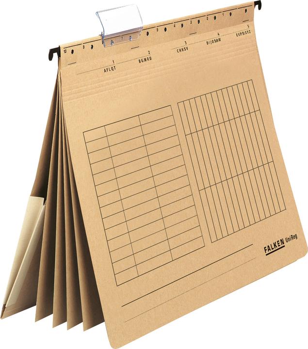 Actual product image Falken Personal file UniReg DIN A4 commercial stapling kraft cardboard natural brown (A4, 1x)
